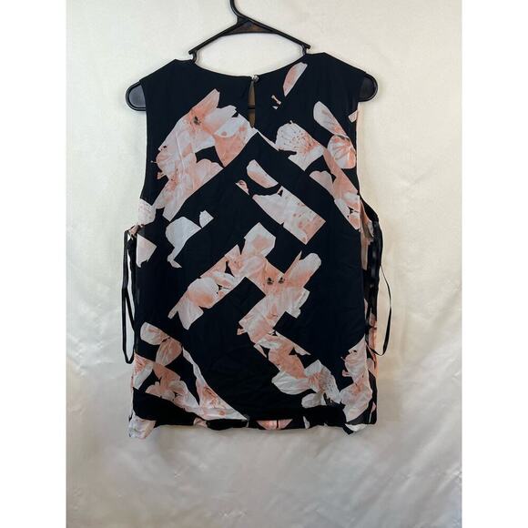 NWT Calvin Klein Black Floral Tank Top Size XL - Picture 2 of 4